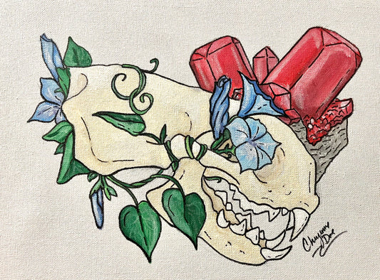 Ferret Skull Art Print