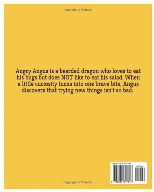 Angry Angus Eats His Salad by Cheyenne Doe