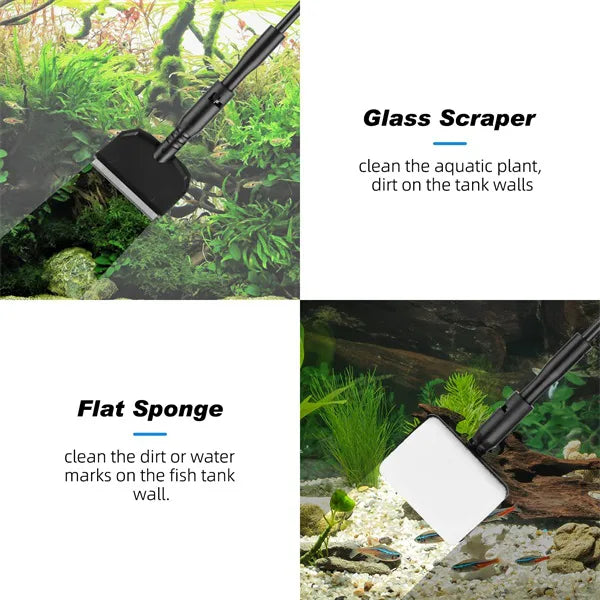 Hygger 4-in-1 Mini Aquarium Cleaning Tool Kit