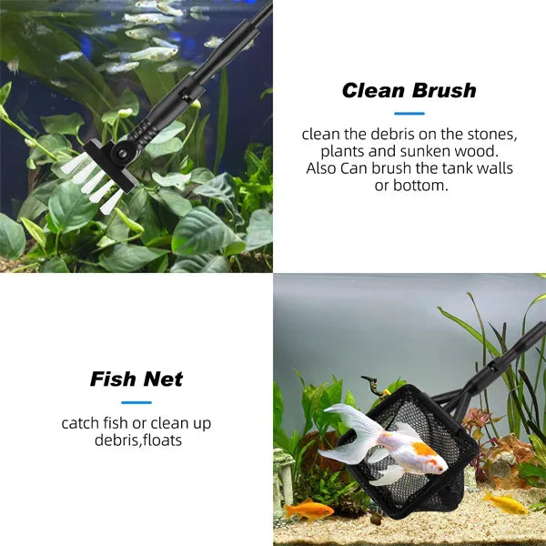 Hygger 4-in-1 Mini Aquarium Cleaning Tool Kit