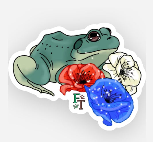 Poppy Bullfrog Sticker