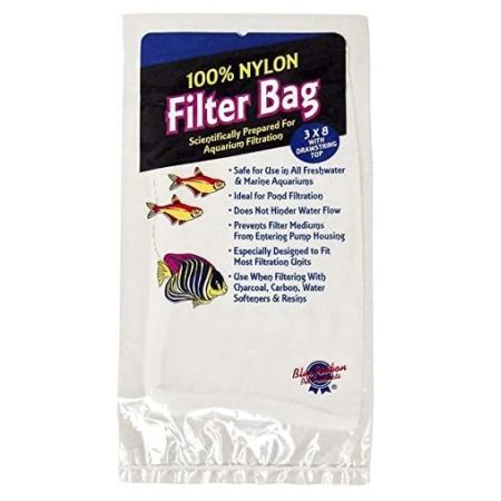 Blue Ribbon Pet 100% Nylon Filter Bag with Drawstring Top for Aquarium Filtration