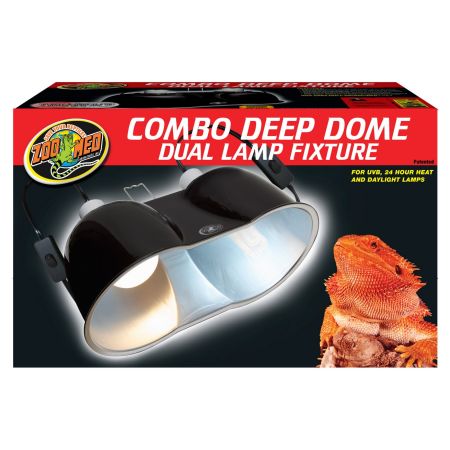 Zoo Med Combo Deep Dome Dual Lamp Fixture