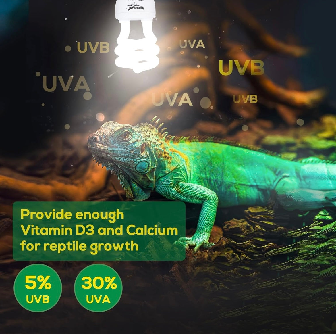 Hygger Zoo Zoo 5.0 UVA/UVB Reptile Light Bulb