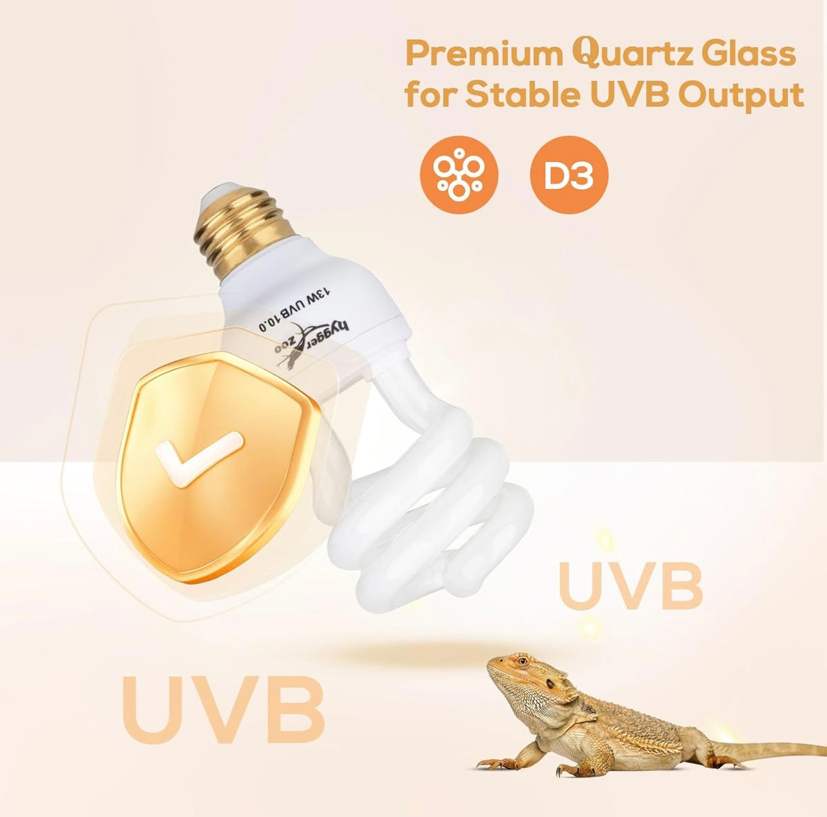 Hygger Zoo Zoo 10.0 UVA/UVB Reptile Light Bulb