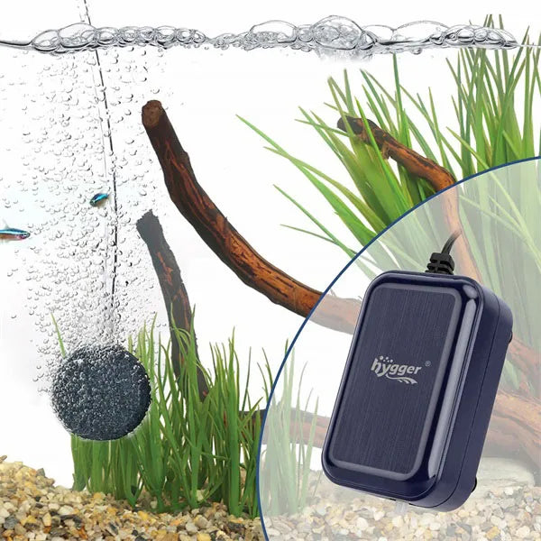 Hygger Adjustable Ultra Silent Aquarium Air Pump with 1/2 Air Outlets