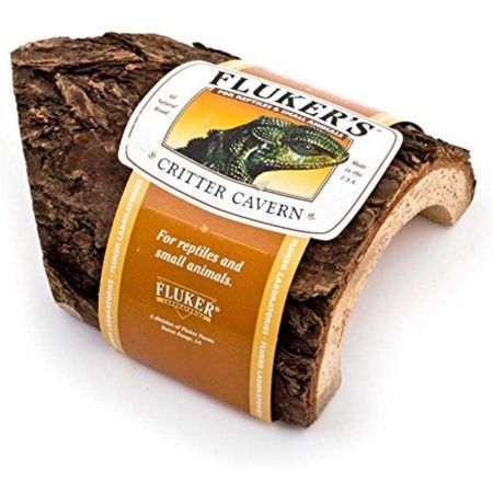 Flukers Critter Cavern Corner Half-Log for Reptiles and Small Animals